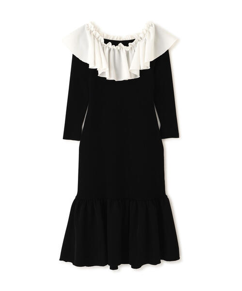 PROPORTION BODY DRESSING（プロポーションボディドレッシング）の「２Ｗａｙオフショルニットワンピース / 1215240105（ワンピース・レディース・グレー/ブラック・MEDIUM/P/S）」の3枚目の写真