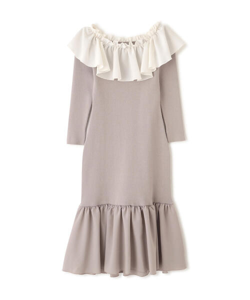 PROPORTION BODY DRESSING（プロポーションボディドレッシング）の「２Ｗａｙオフショルニットワンピース / 1215240105（ワンピース・レディース・グレー/ブラック・MEDIUM/P/S）」の15枚目の写真