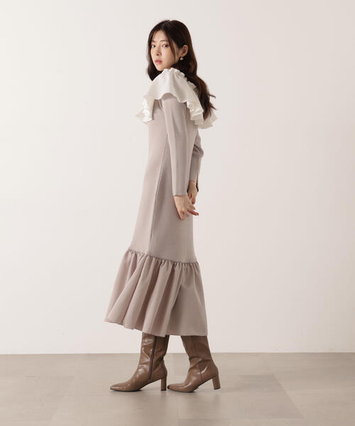PROPORTION BODY DRESSING（プロポーションボディドレッシング）の「２Ｗａｙオフショルニットワンピース / 1215240105（ワンピース・レディース・グレー/ブラック・MEDIUM/P/S）」の18枚目の写真