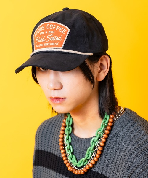an meets zakka(アンミツザッカ)の「an meets zakka アメカジライクフェルトワッペンコードキャップ(キャップ・レディース・ブラック/グレー/ホワイト/ベージュ/カーキ・ONESIZE)」の3枚目の写真