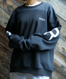 RVCA | RVCA メンズ FADE BACK SIDE ARCH RVCA トレーナー 【2025年秋冬モデル】 @autumn/ルーカフェードバックプリントロゴスウェットトレーナー(スウェット)