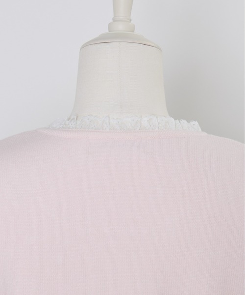 mellfy memory（メルフィーメモリー）の「Pearl cable knit Lace arm warmer ニット（ニット/セーター・レディース・ホワイト/ピンク・FREE）」の14枚目の写真