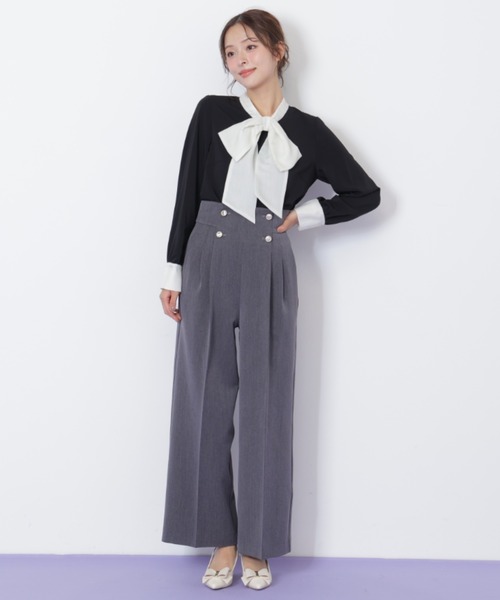 JILL by JILL STUART(ジルバイジルスチュアート)の「◇ ビッグボウタイブラウス(シャツ/ブラウス・レディース・ホワイト/ブラック/ピンク・FREE)」の13枚目の写真