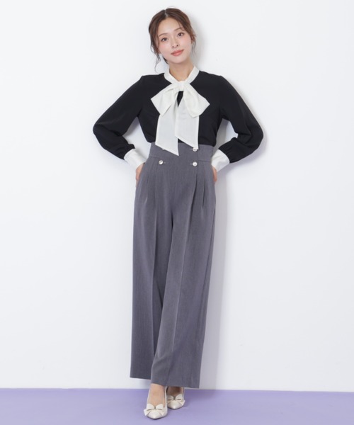 JILL by JILL STUART(ジルバイジルスチュアート)の「◇ ビッグボウタイブラウス(シャツ/ブラウス・レディース・ホワイト/ブラック/ピンク・FREE)」の12枚目の写真