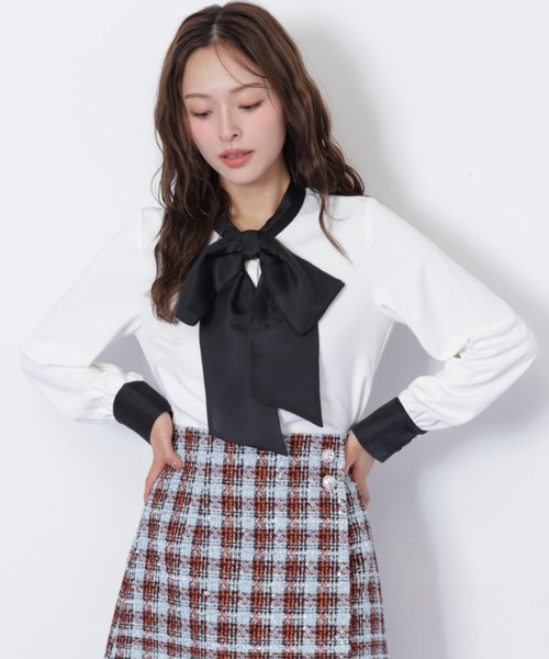 JILL by JILL STUART(ジルバイジルスチュアート)の「◇ ビッグボウタイブラウス(シャツ/ブラウス・レディース・ホワイト/ブラック/ピンク・FREE)」の19枚目の写真