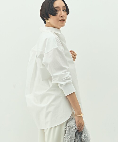 NOLLEY’S（ノーリーズ）の「MY STANDARD ウォッシャブルレギュラーシャツ（シャツ/ブラウス・レディース・ホワイト/サックスブルー/ダークブラウン/ブルー系その他7・FREE）」の2枚目の写真