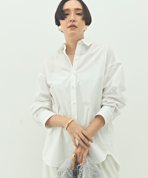 NOLLEY’S（ノーリーズ）の「MY STANDARD ウォッシャブルレギュラーシャツ（シャツ/ブラウス・レディース・ホワイト/サックスブルー/ダークブラウン/ブルー系その他7・FREE）」の9枚目の写真