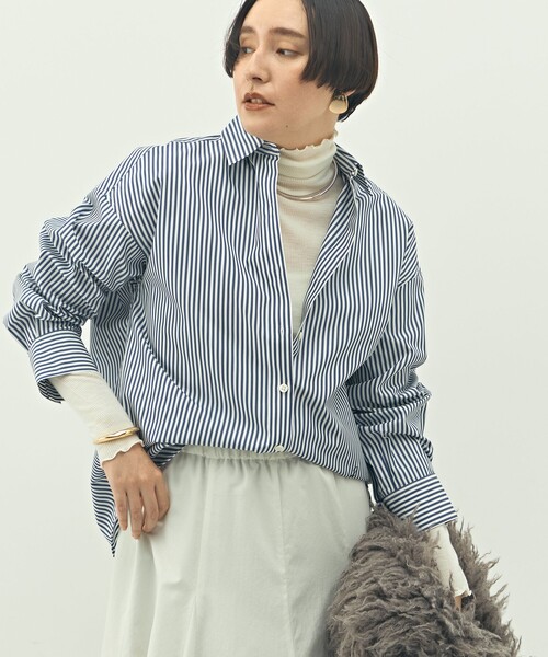 NOLLEY’S（ノーリーズ）の「MY STANDARD ウォッシャブルレギュラーシャツ（シャツ/ブラウス・レディース・ホワイト/サックスブルー/ダークブラウン/ブルー系その他7・FREE）」の16枚目の写真