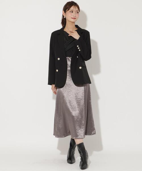 AND COUTURE（アンドクチュール）の「ダブルブレストテーラードジャケット（テーラードジャケット・レディース・ブラック/ベージュ/ブラウン・FREE）」の19枚目の写真