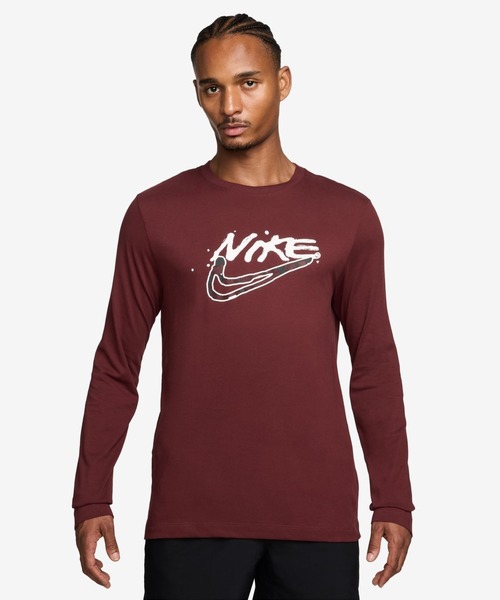 NIKE（ナイキ）の「ナイキ NIKE ナイキ DF プリントパック L/S Tシャツ（Tシャツ/カットソー・メンズ・ブラック/ピンク・S/M/L/LL/3L）」の2枚目の写真