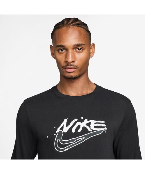 NIKE（ナイキ）の「ナイキ NIKE ナイキ DF プリントパック L/S Tシャツ（Tシャツ/カットソー・メンズ・ブラック/ピンク・S/M/L/LL/3L）」の3枚目の写真