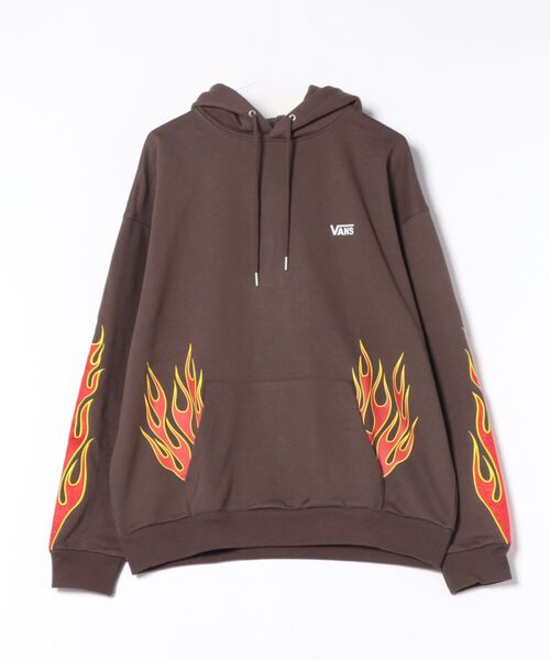 VANS(バンズ)の「VANS ヴァンズ M Flames blow out HST スウェットプルオーバー 125K1034400 BROWN(スウェット・メンズ・ブラウン・MEDIUM/LARGE/X-LARGE)」の1枚目の写真
