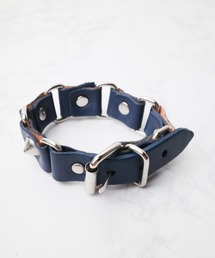 ブレスレット（ブルー・ネイビー/青色系・レザー・本革）ファッション