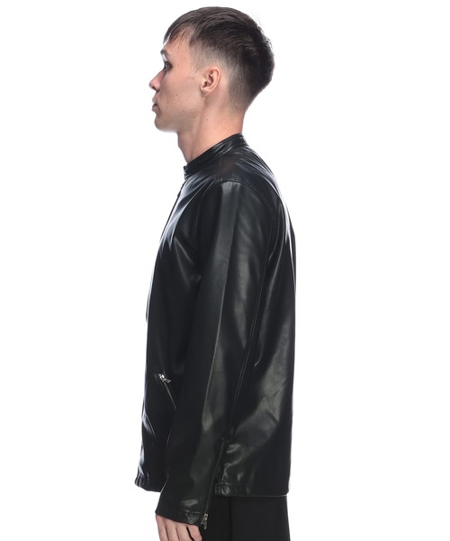 S&SONS(エスアンドサンズ)の「S&SONS (エスアンドサンズ) シングル ライダース ジャケット 合成皮革(ライダースジャケット・メンズ・ブラック・LL/L/M)」の5枚目の写真