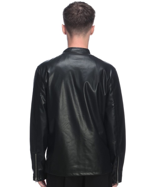S&SONS(エスアンドサンズ)の「S&SONS (エスアンドサンズ) シングル ライダース ジャケット 合成皮革(ライダースジャケット・メンズ・ブラック・LL/L/M)」の6枚目の写真