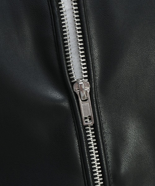 S&SONS(エスアンドサンズ)の「S&SONS (エスアンドサンズ) シングル ライダース ジャケット 合成皮革(ライダースジャケット・メンズ・ブラック・LL/L/M)」の8枚目の写真