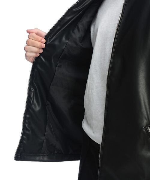 S&SONS(エスアンドサンズ)の「S&SONS (エスアンドサンズ) シングル ライダース ジャケット 合成皮革(ライダースジャケット・メンズ・ブラック・LL/L/M)」の11枚目の写真