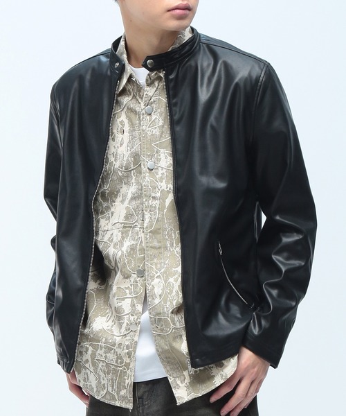 S&SONS(エスアンドサンズ)の「S&SONS (エスアンドサンズ) シングル ライダース ジャケット 合成皮革(ライダースジャケット・メンズ・ブラック・LL/L/M)」の18枚目の写真