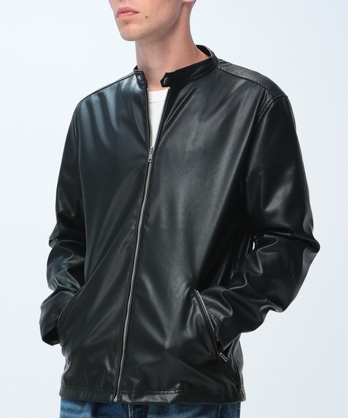 S&SONS(エスアンドサンズ)の「S&SONS (エスアンドサンズ) シングル ライダース ジャケット 合成皮革(ライダースジャケット・メンズ・ブラック・LL/L/M)」の20枚目の写真
