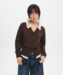 GENERAL IDEA（ジェネラルアイデア）の「【GENERAL IDEA】エッセンシャル シャツカラーレイヤードカーディガン   ESSENTIAL COLLAR LAYERD CARDIGAN（カーディガン/ボレロ）」