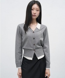 GENERAL IDEA | essential collar layerd cardigan シャツレイヤード風ニットカーディガン(カーディガン/ボレロ)