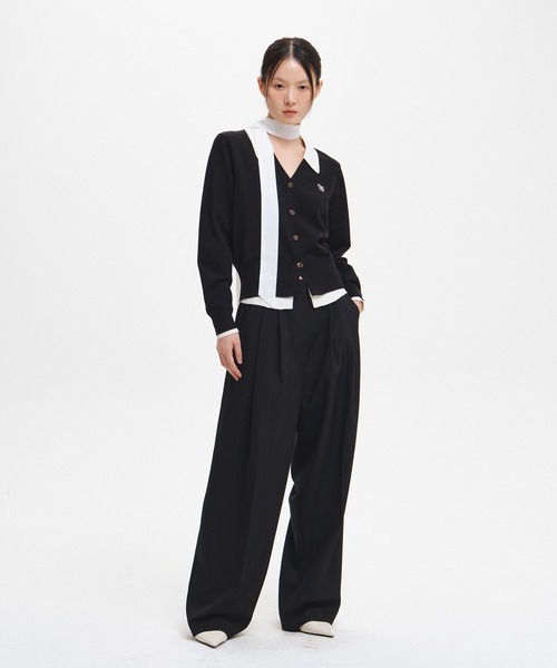 GENERAL IDEA（ジェネラルアイデア）の「【GENERAL IDEA】エッセンシャル シャツカラーレイヤードカーディガン / ESSENTIAL COLLAR LAYERD CARDIGAN（カーディガン/ボレロ・レディース・グレー/ワイン/ブラック/ホワイト/カーキ/グレー系/ダークブラウン・L/M/S/XL）」の11枚目の写真