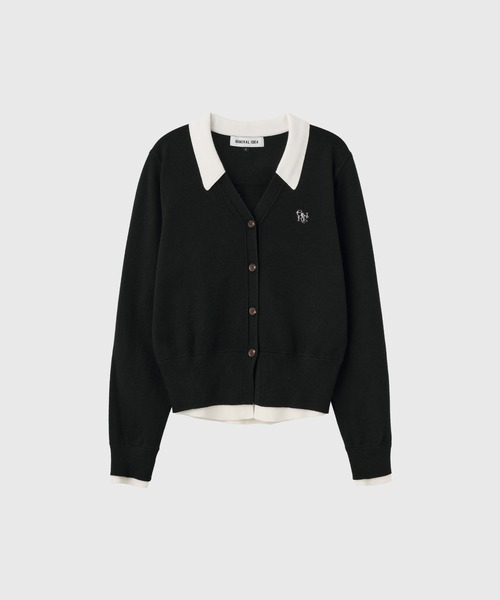 GENERAL IDEA（ジェネラルアイデア）の「【GENERAL IDEA】エッセンシャル シャツカラーレイヤードカーディガン / ESSENTIAL COLLAR LAYERD CARDIGAN（カーディガン/ボレロ・レディース・グレー/ワイン/ブラック/ホワイト/カーキ/グレー系/ダークブラウン・L/M/S/XL）」の13枚目の写真
