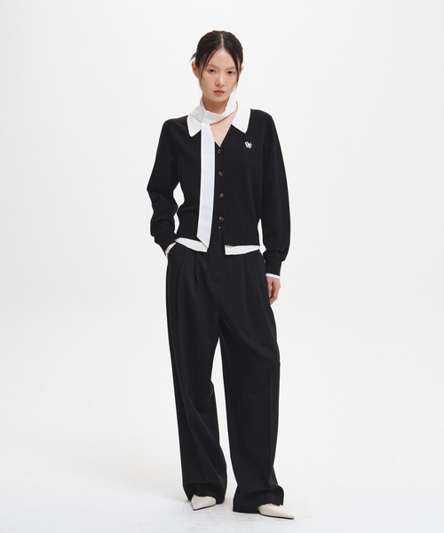 GENERAL IDEA（ジェネラルアイデア）の「【GENERAL IDEA】エッセンシャル シャツカラーレイヤードカーディガン / ESSENTIAL COLLAR LAYERD CARDIGAN（カーディガン/ボレロ・レディース・グレー/ワイン/ブラック/ホワイト/カーキ/グレー系/ダークブラウン・L/M/S/XL）」の12枚目の写真