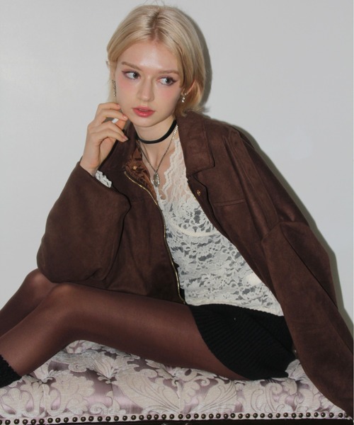 IMARI(イマリ)の「【 IMARI / イマリ 】 ケミカルレース シャーリング トップス #(Tシャツ/カットソー・レディース・アイボリー/ブラック・FREE)」の13枚目の写真