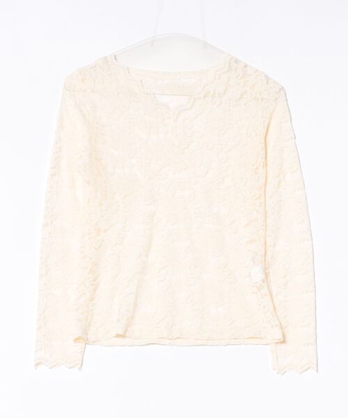 IMARI(イマリ)の「【 IMARI / イマリ 】 ケミカルレース シャーリング トップス #(Tシャツ/カットソー・レディース・アイボリー/ブラック・FREE)」の14枚目の写真