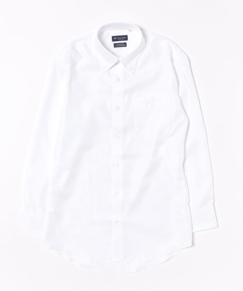 TOKYO SHIRTS（トウキョウシャツ）の「形態安定ノンアイロン ボタンダウン 長袖ビジネスワイシャツ（ビジネスシャツ・メンズ・ホワイト・首回り37cm-裄丈80cm/首回り39cm-裄丈80cm/首回り39cm-裄丈84cm/首回り41cm-裄丈82cm/首回り41cm-裄丈86cm/首回り42cm-裄丈82cm/首回り42cm-裄丈86cm/首回り43cm-裄丈82cm/首回り43cm-裄丈86cm/首回り37cm-裄丈84cm）」の6枚目の写真
