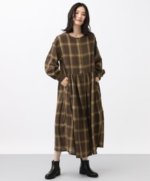 studio CLIP | 《natural by clip》TRWチェック前開きワンピース[プチサイズあり](ワンピース)