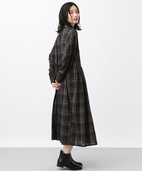 セール】《natural by clip》TRWチェック前開きワンピース[プチサイズ