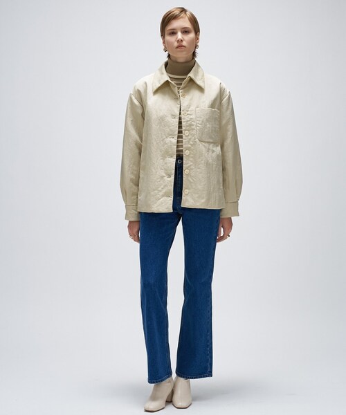 cloenc（クロエンス）の「ライトパディングジャケット（ブルゾン・レディース・ライトベージュ/オリーブ/ブラック・02/01）」の4枚目の写真