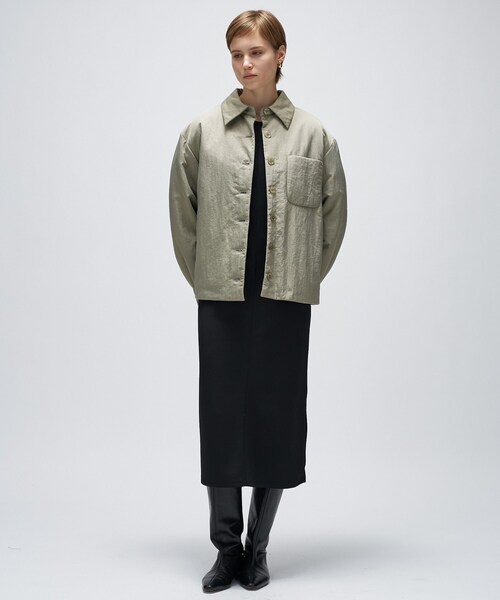 cloenc（クロエンス）の「ライトパディングジャケット（ブルゾン・レディース・ライトベージュ/オリーブ/ブラック・02/01）」の9枚目の写真