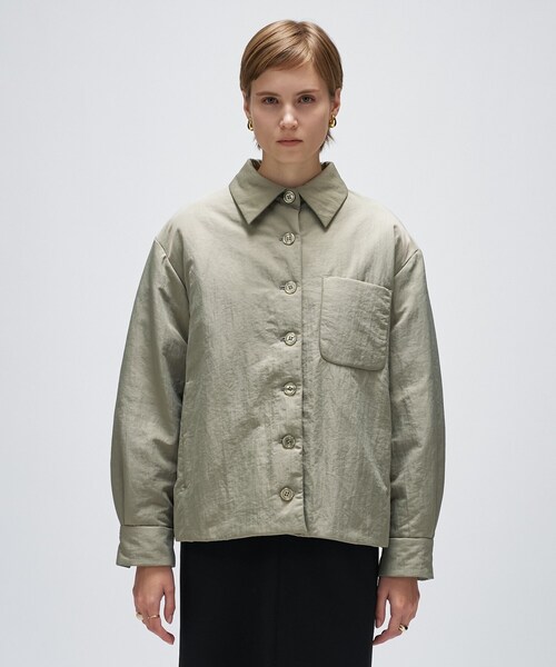 cloenc（クロエンス）の「ライトパディングジャケット（ブルゾン・レディース・ライトベージュ/オリーブ/ブラック・02/01）」の11枚目の写真