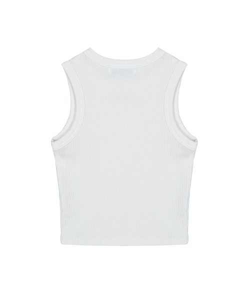 NICK&NICOLE(ニックアンドニコール)の「MINIMAL CROP SLEEVELESS TOP_IVORY(Tシャツ/カットソー・レディース・その他・FREE)」の6枚目の写真