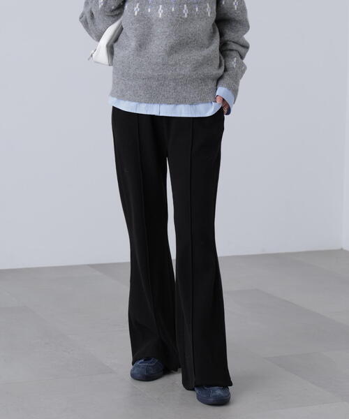 FREE'S MART（フリーズマート）の「◆リブフレアカットパンツ（その他パンツ・レディース・ベージュ/ブラック・SMALL/MEDIUM）」の5枚目の写真