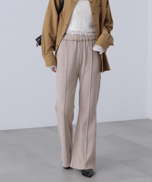 FREE'S MART（フリーズマート）の「◆リブフレアカットパンツ（その他パンツ・レディース・ベージュ/ブラック・SMALL/MEDIUM）」の11枚目の写真