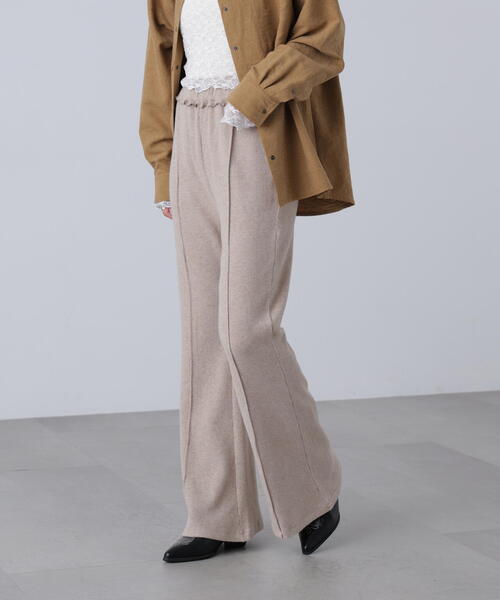 FREE'S MART（フリーズマート）の「◆リブフレアカットパンツ（その他パンツ・レディース・ベージュ/ブラック・SMALL/MEDIUM）」の12枚目の写真