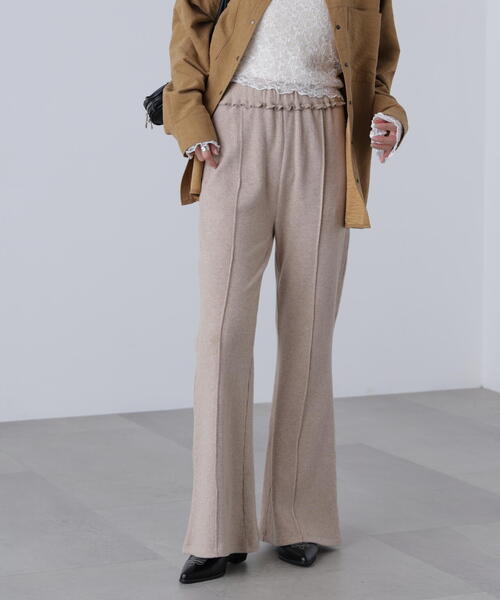 FREE'S MART（フリーズマート）の「◆リブフレアカットパンツ（その他パンツ・レディース・ベージュ/ブラック・SMALL/MEDIUM）」の13枚目の写真