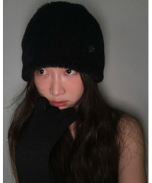 FLAREUP（フレアアップ）の「Fur Knit Beanie (FL-727_Black)（ニットキャップ/ビーニー）」