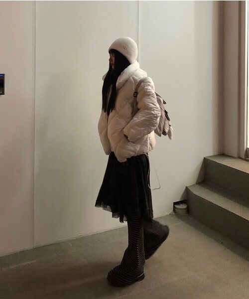 FLAREUP(フレアアップ)の「Fur Knit Beanie (FL-727_Black)(ニットキャップ/ビーニー・レディース・ブラック・FREE)」の6枚目の写真