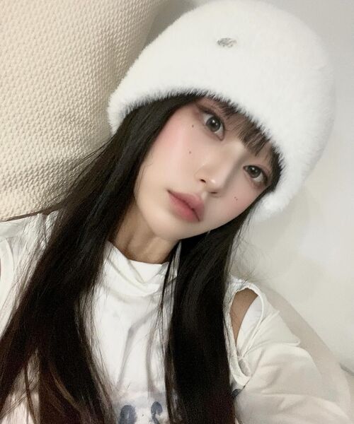 FLAREUP(フレアアップ)の「Fur Knit Beanie (FL-727_Black)(ニットキャップ/ビーニー・レディース・ブラック・FREE)」の2枚目の写真