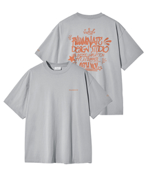 タググラフィティTシャツ - グレー