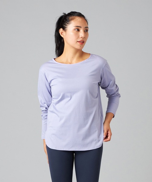 Chacott（チャコット）の「バックリボン長袖Tシャツ（Tシャツ/カットソー・レディース・ラベンダー/ブラック/ベビーピンク・M）」の2枚目の写真