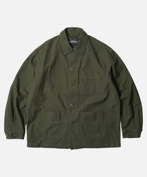 BACKSATIN FRENCH WORK JACKET _ OLIVE