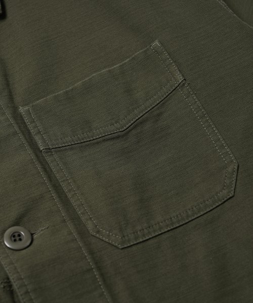 FRIZMWORKS(フリズムワークス)の「BACKSATIN FRENCH WORK JACKET _ OLIVE(その他アウター・メンズ・その他・SMALL/MEDIUM/LARGE/X-LARGE)」の5枚目の写真