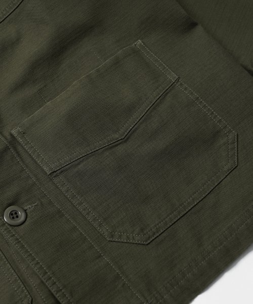 FRIZMWORKS(フリズムワークス)の「BACKSATIN FRENCH WORK JACKET _ OLIVE(その他アウター・メンズ・その他・SMALL/MEDIUM/LARGE/X-LARGE)」の8枚目の写真