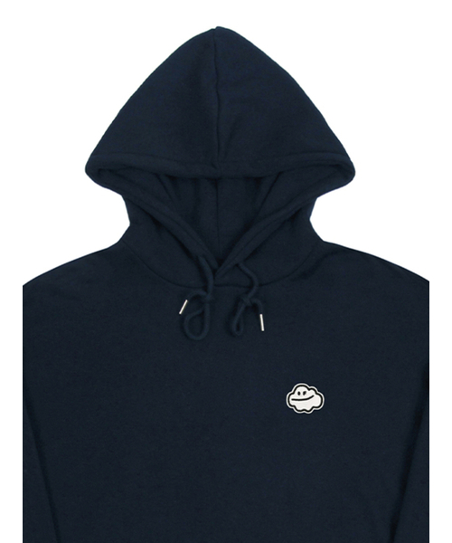 GRAVER（グレーバー）の「[ユニセックス]雲スマイル刺繍フードパーカー_ネイビー（パーカー・レディース・ネイビー・SMALL/MEDIUM/LARGE/X-LARGE）」の2枚目の写真